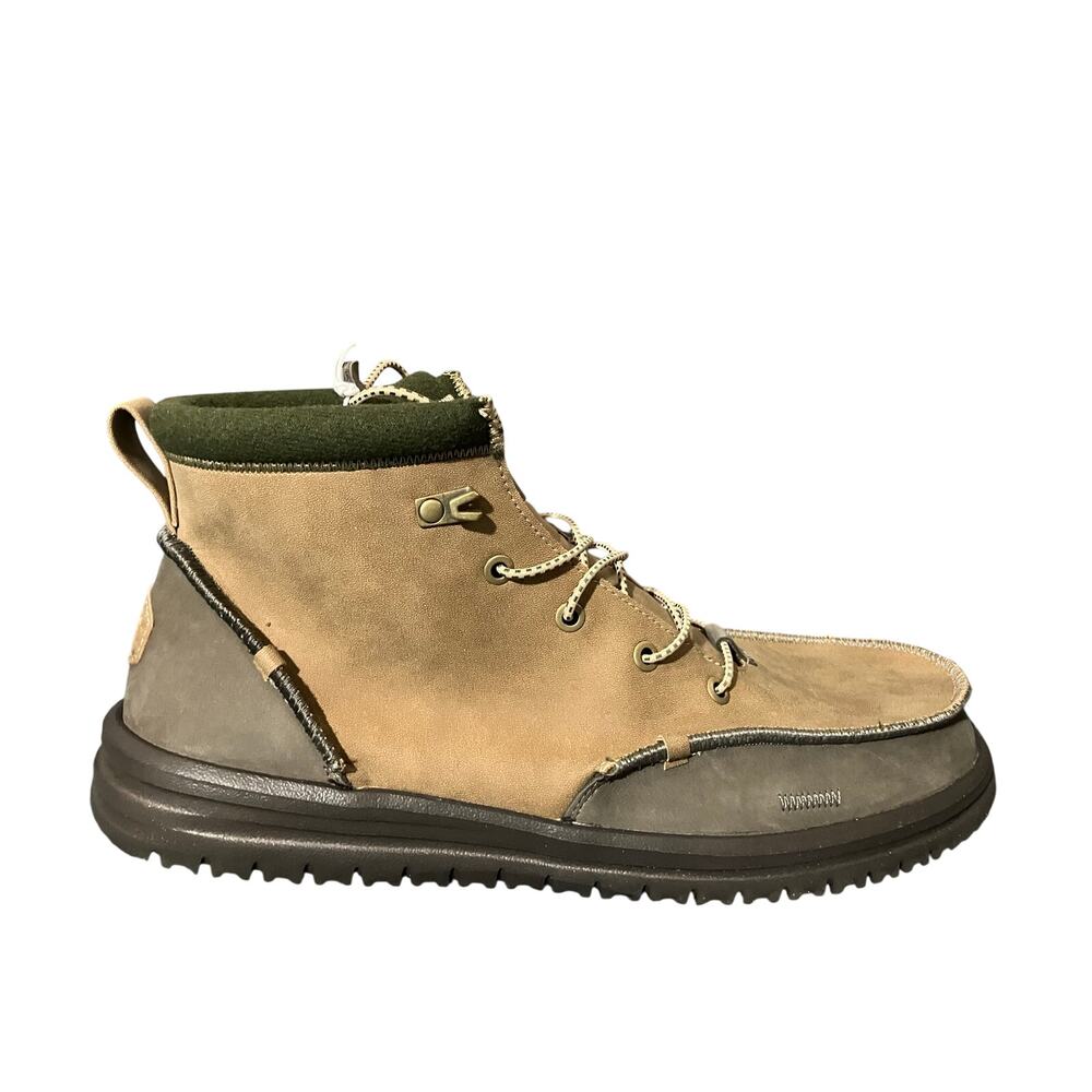 Hey Dude Bradley Classic Tumbled Mens 14 Nut Brown Water Resistant Chukka Boots